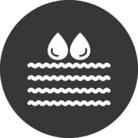 water glyph omgekeerd icoon vector