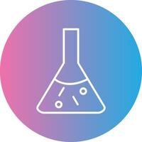 chemie lijn helling cirkel icoon vector