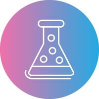 laboratorium beker lijn helling cirkel icoon vector