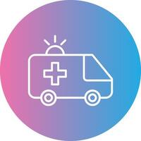 ambulance lijn helling cirkel icoon vector