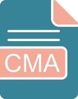 cma het dossier formaat glyph twee kleur icoon vector