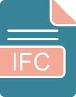 ifc het dossier formaat glyph twee kleur icoon vector