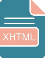 xhtml het dossier formaat glyph twee kleur icoon vector