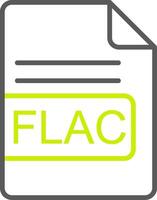 flac het dossier formaat lijn twee kleur icoon vector