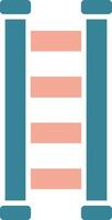 stap ladder glyph twee kleur icoon vector