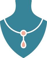 ketting glyph twee kleuren icoon vector