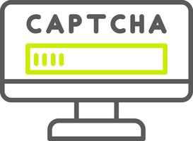 captcha lijn twee kleur icoon vector
