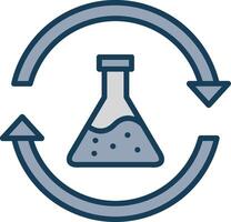 Chemicaliën lijn gevulde grijs icoon vector