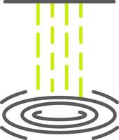 waterval lijn twee kleur icoon vector