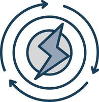 hernieuwbaar energie lijn gevulde grijs icoon vector