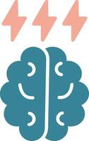 brainstorm glyph twee kleur icoon vector