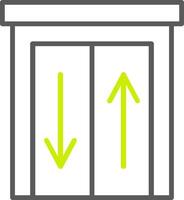 pictogram voor liftlijn twee kleuren vector