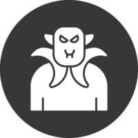 dracula glyph omgekeerd icoon vector