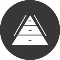 piramide tabel glyph omgekeerd icoon vector