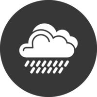 regen glyph omgekeerd pictogram vector