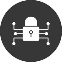 encryptie glyph omgekeerd icoon vector