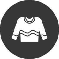 jumper glyph omgekeerd icoon vector