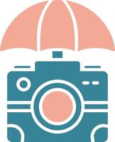 camera glyph twee kleuren icoon vector