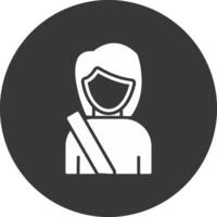 passagier glyph omgekeerd icoon vector