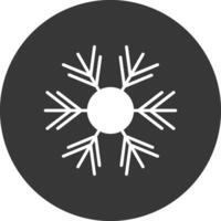 sneeuwvlok glyph omgekeerd icoon vector