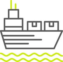 scheepvaart lijn twee kleuren icoon vector