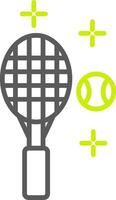 tennis lijn twee kleuren icoon vector