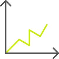 lijn twee kleur diagram lijn twee kleur icoon vector