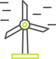 wind energie lijn twee kleur icoon vector