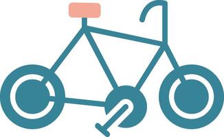 fiets glyph twee kleur icoon vector