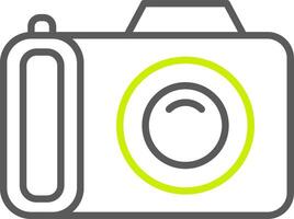 camera lijn twee kleuren icoon vector