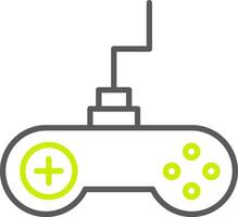 gaming lijn twee kleur icoon vector