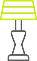 lamp lijn twee kleuren icoon vector