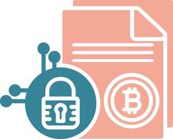 bitcoin technologie glyph twee kleur icoon vector