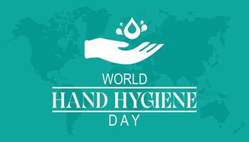 wereld hand- hygiëne dag opgemerkt elke jaar in kunnen. sjabloon voor achtergrond, banier, kaart, poster met tekst inscriptie. vector