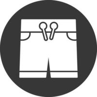 korte broek glyph omgekeerd pictogram vector