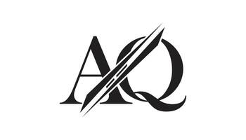 aq brief logo ontwerp sjabloon elementen. aq brief logo ontwerp. vector