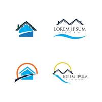 huis logo vector pictogram illustratie ontwerpsjabloon