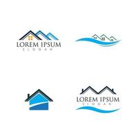 huis logo vector pictogram illustratie ontwerpsjabloon