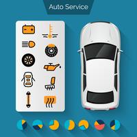 auto service infographics vector