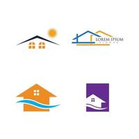 huis logo vector pictogram illustratie ontwerpsjabloon