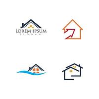 huis logo vector pictogram illustratie ontwerpsjabloon