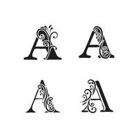 letter een logo symbool sjabloon vector pictogram ontwerp