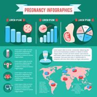 Zwangerschap Pasgeboren Infographics vector