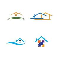 huis logo vector pictogram illustratie ontwerpsjabloon