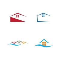 huis logo vector pictogram illustratie ontwerpsjabloon