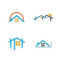 huis logo vector pictogram illustratie ontwerpsjabloon