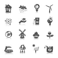 Eco energie Icons Set vector