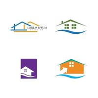 huis logo vector pictogram illustratie ontwerpsjabloon