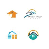 huis logo vector pictogram illustratie ontwerpsjabloon