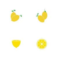 vers citroenfruit, verzameling van vectorillustraties vector